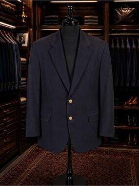 HART Schaffner Marx Gold Trumpeter Navy Blazer 46L Men’s Coat